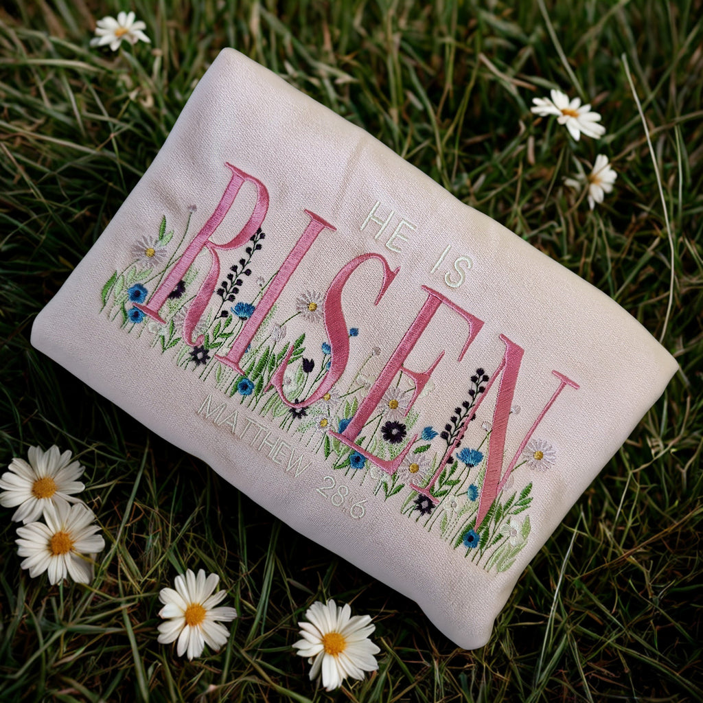 He is RISEN Floral Sweatshirt