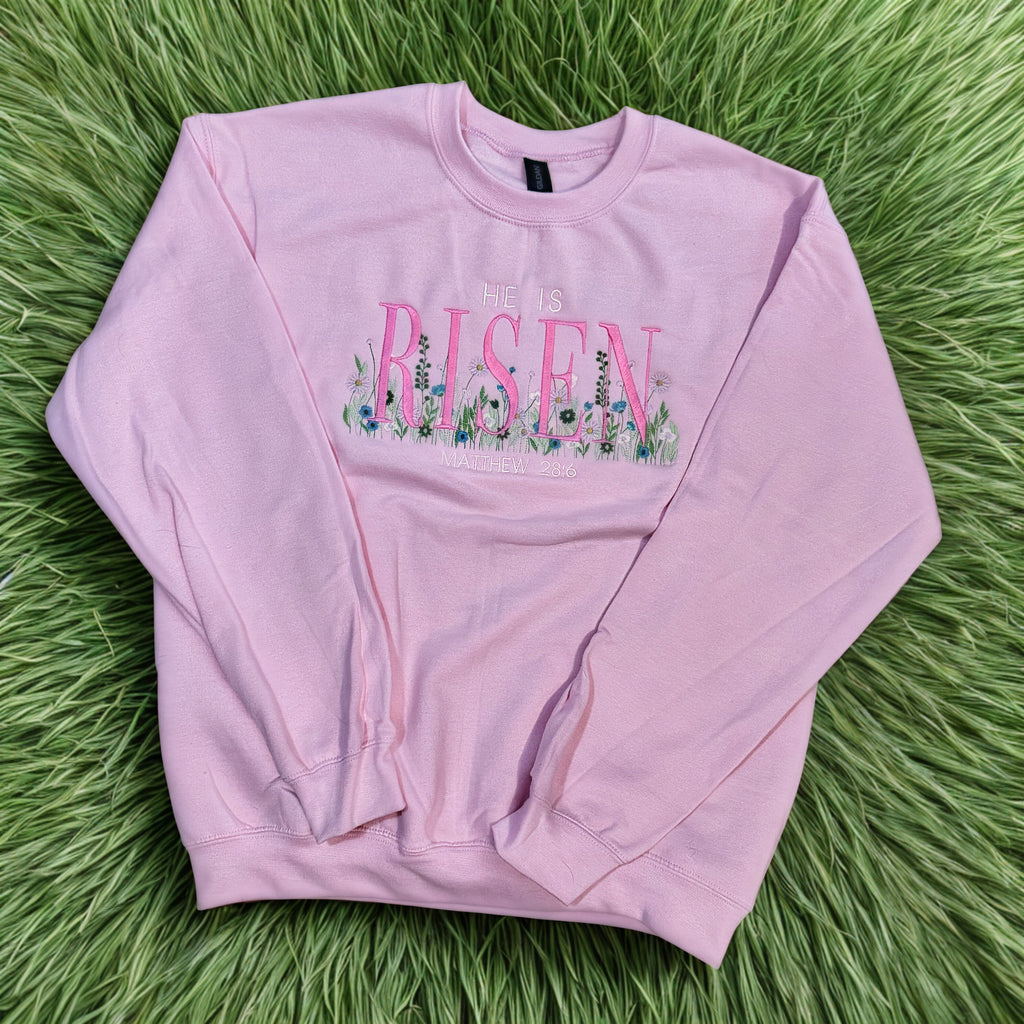 He is RISEN Floral Sweatshirt