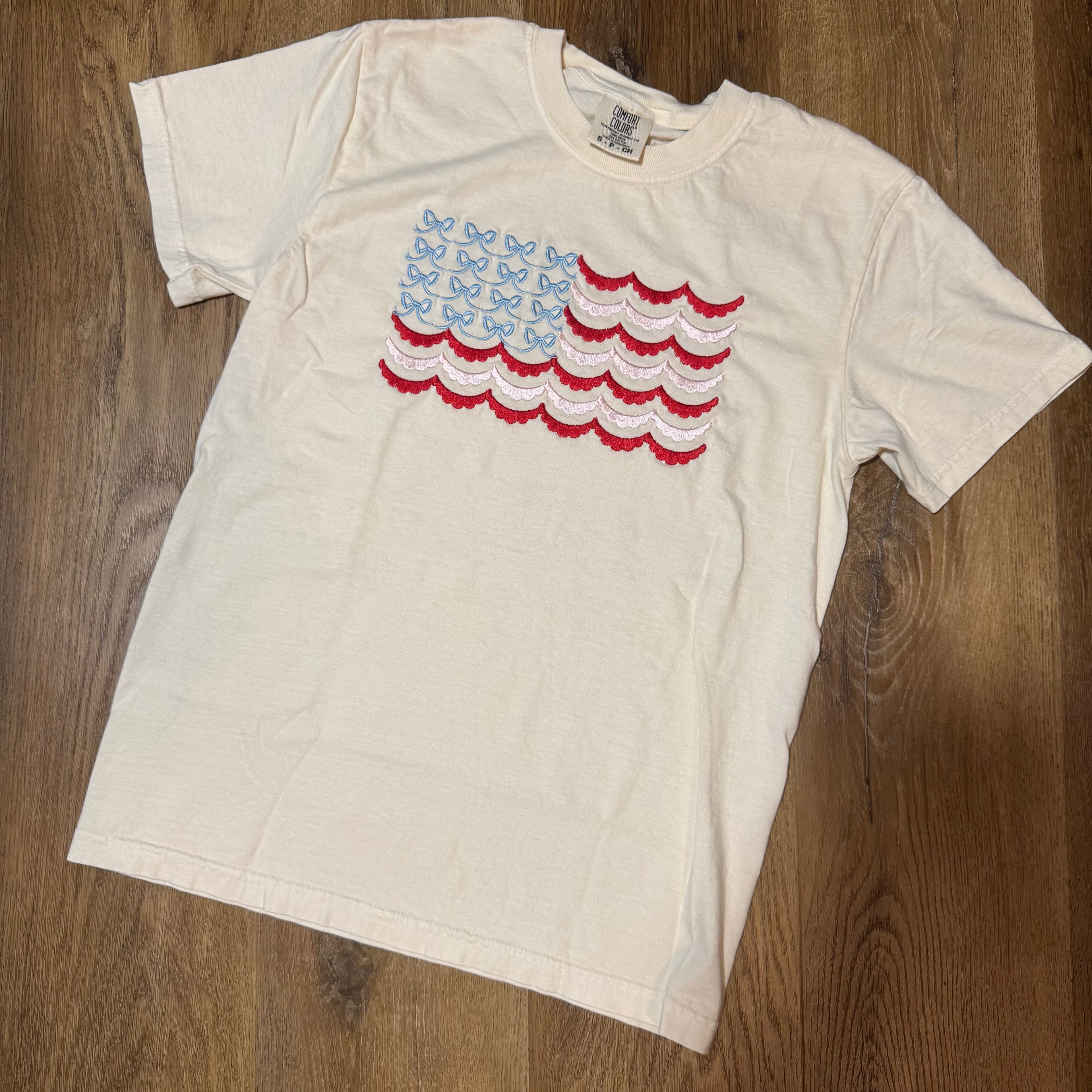 American Flag Bow Shirt