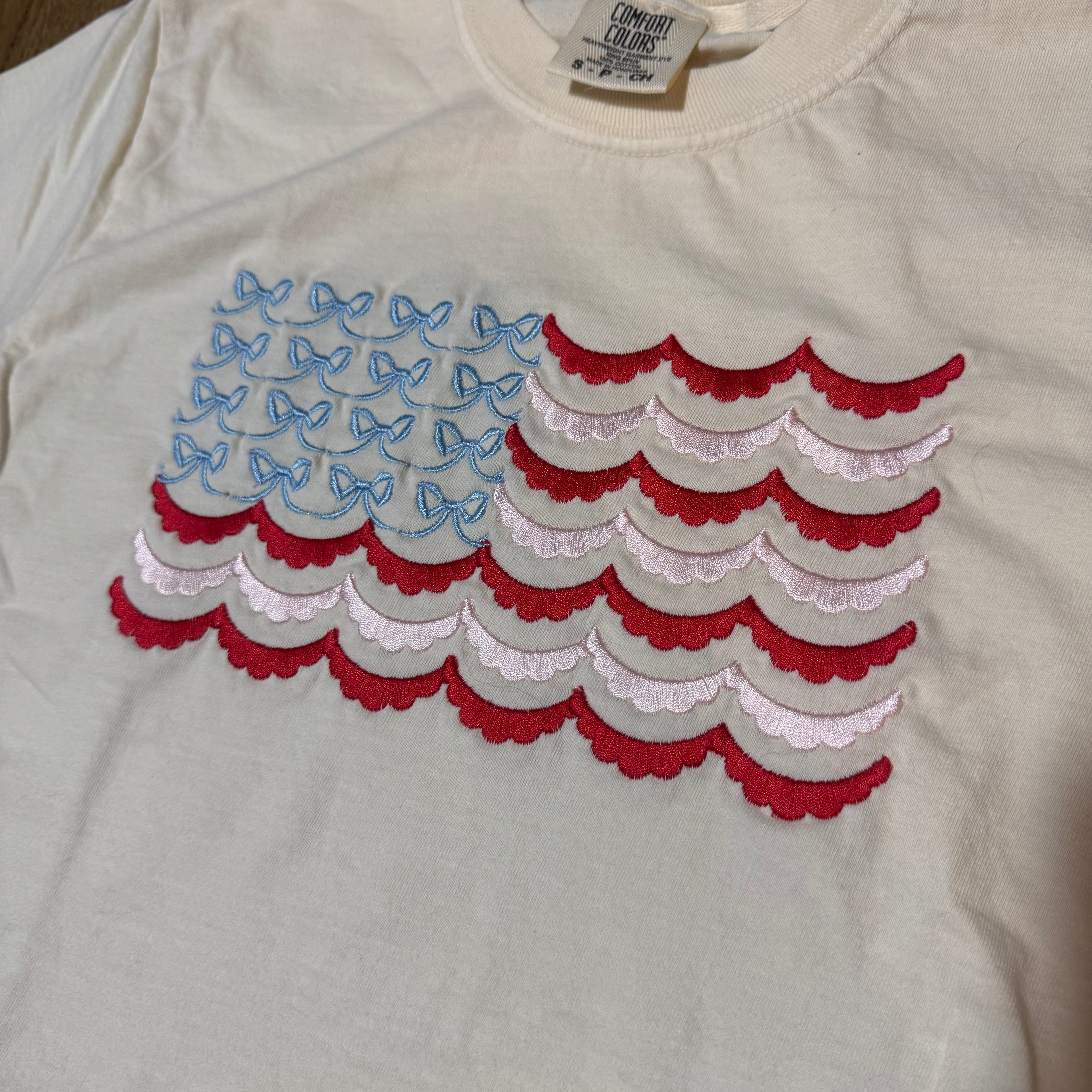 American Flag Bow Shirt