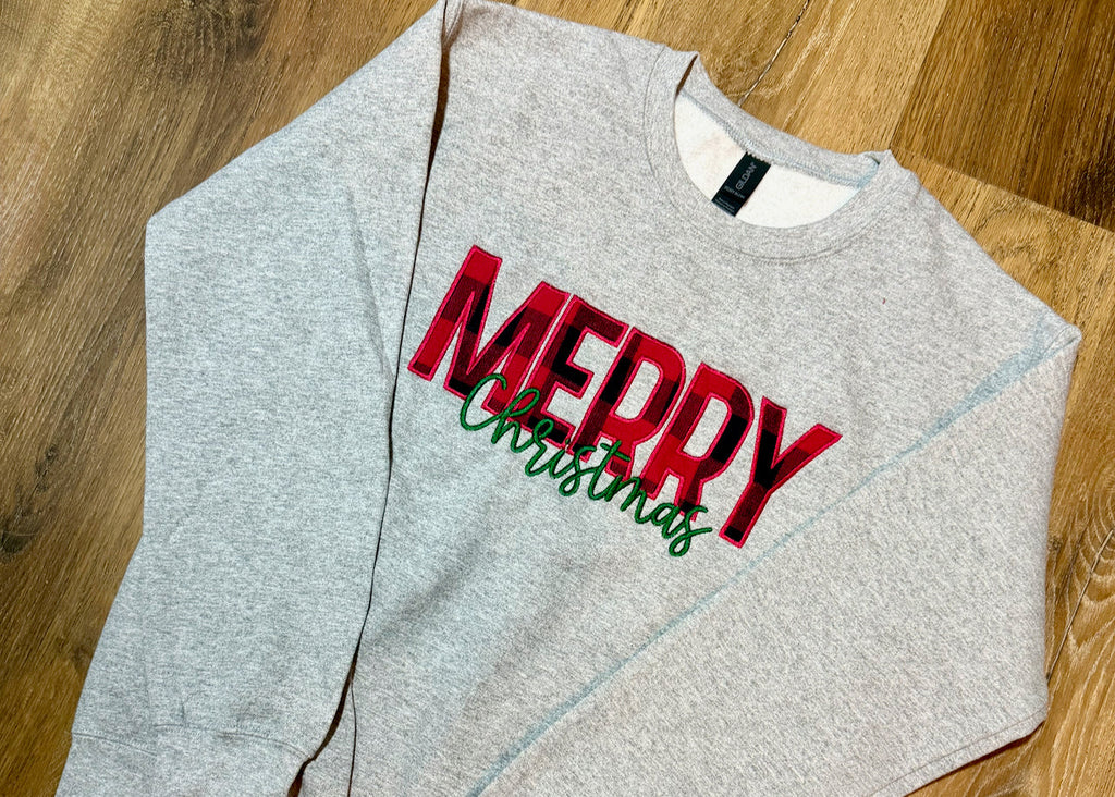Merry Christmas Applique Sweatshirt