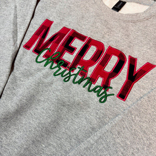 Merry Christmas Applique Sweatshirt