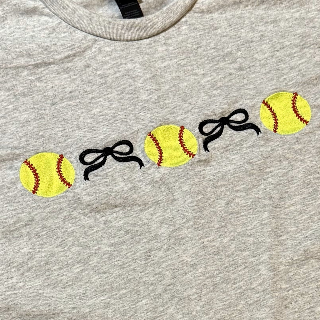 Softball and Bows shirt